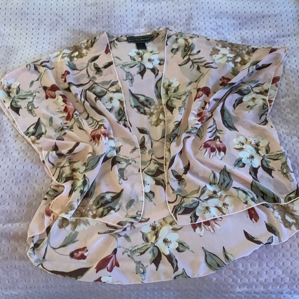 Pink Floral Cardigan